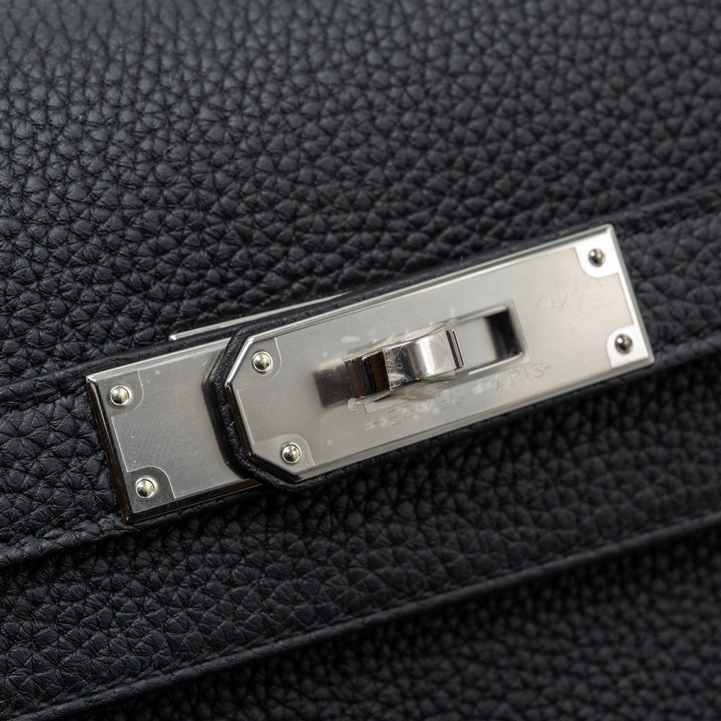 HERMES POCHETTE KELLY DEPECHES 25 TOGO BLACK SHW