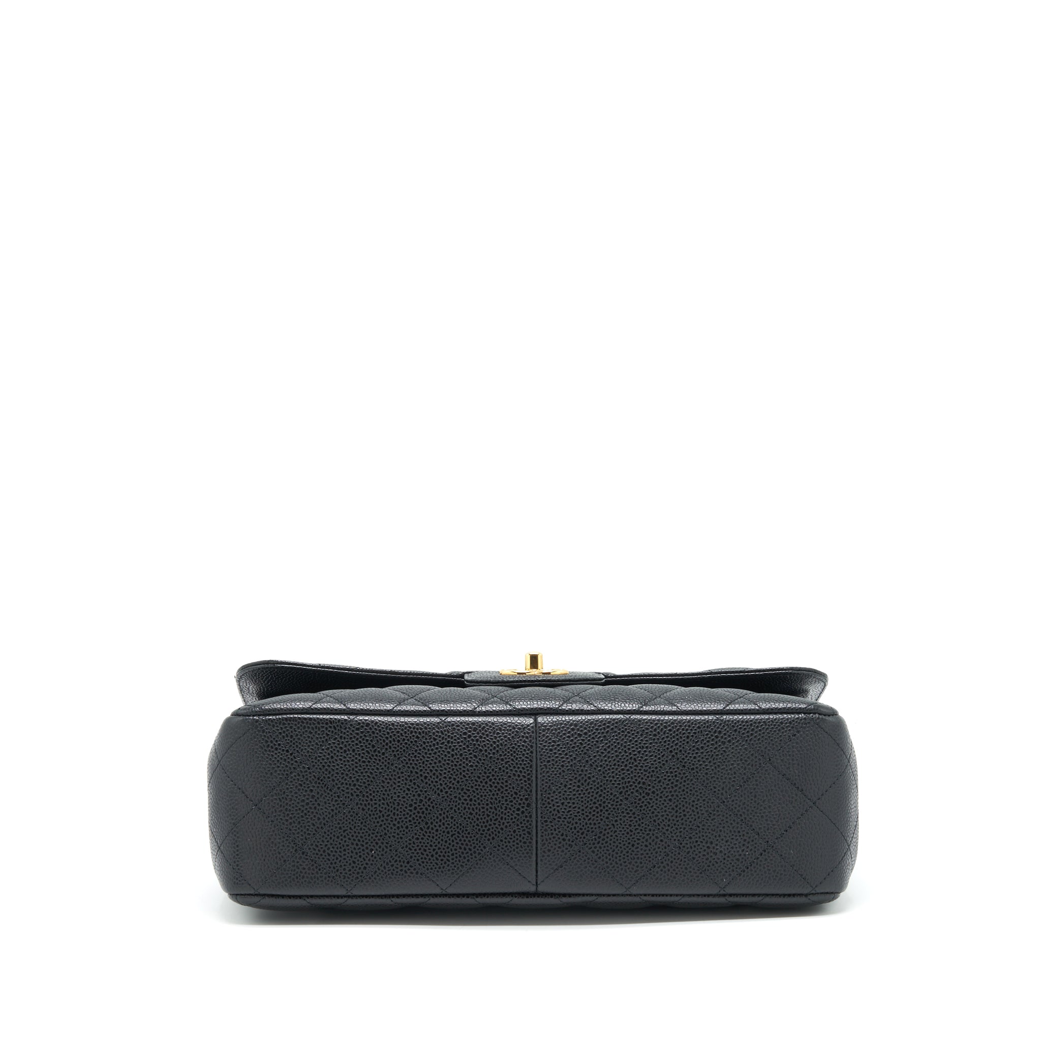 CHANEL CLASSIC JUMBO DOUBLE FLAP BAG CAVIAR BLACK LGHW