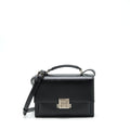 SAINT LAURENT/YSL BELLACHASSE CALFSKIN BLACK RUTHENIUM SLIVER HARDWARE