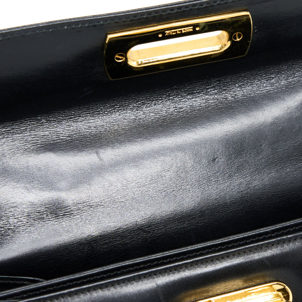 FERRAGAMO VINTAGE GANCINC BAG BLACK GHW