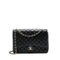 CHANEL MAXI CLASSIC DOUBLE FLAP BAG LAMBSKIN BLACK GHW
