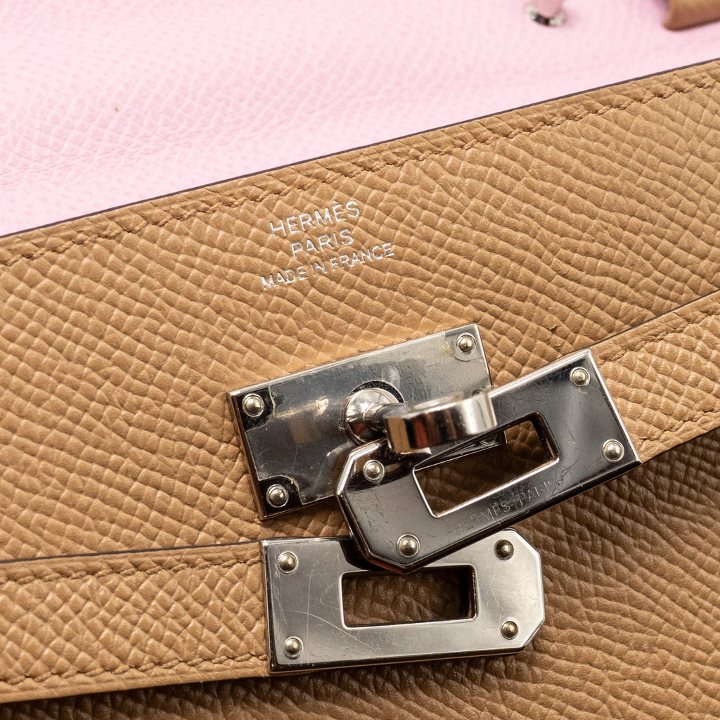 HERMES KELLY TO GO EPSOM CHAI/MAUVE SYLVESTER SHW