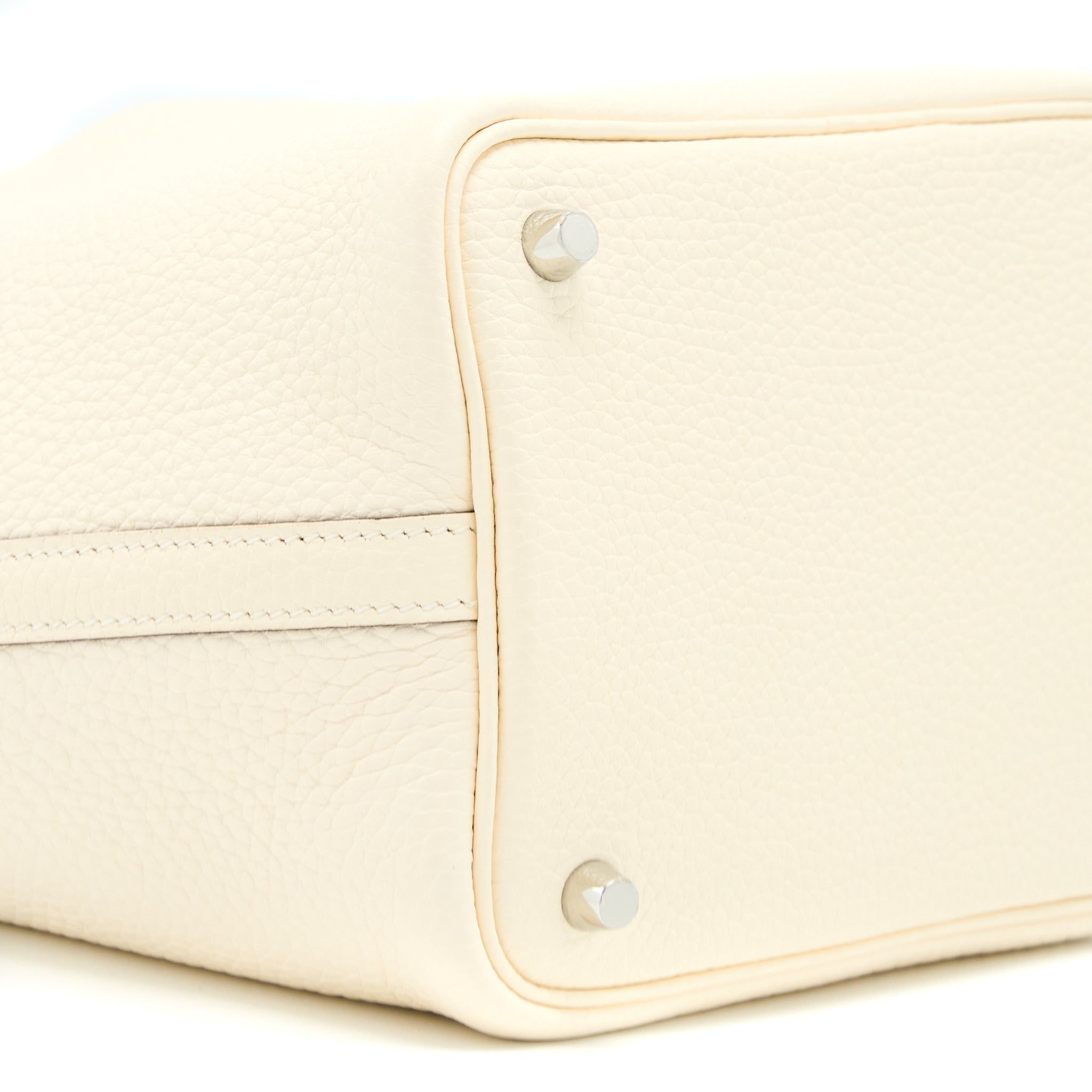 HERMES PICOTIN 18 LOCK BAG CLEMENCE NATA/JAUNE POUSSIN SHW