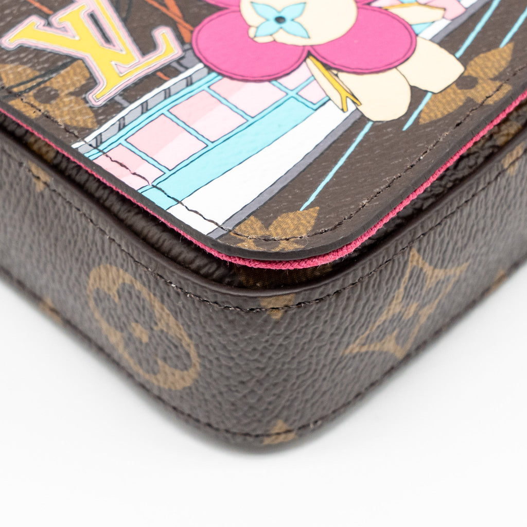 LOUIS VUITTON POCHETTE FELICIE LIMITED EDITION VIVIENNE MASCOT ON HOLLYWOOD DRIVE MONOGRAM CANVAS GHW