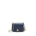 CHANEL PEARL CRUSH MINI SQUARE LAMBSKIN NAVY BRUSHED GHW