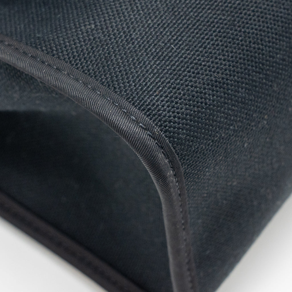 HERMES HERBAG 31 ZIP BAG CANVAS/ HUNTER LEATHER BLACK SHW