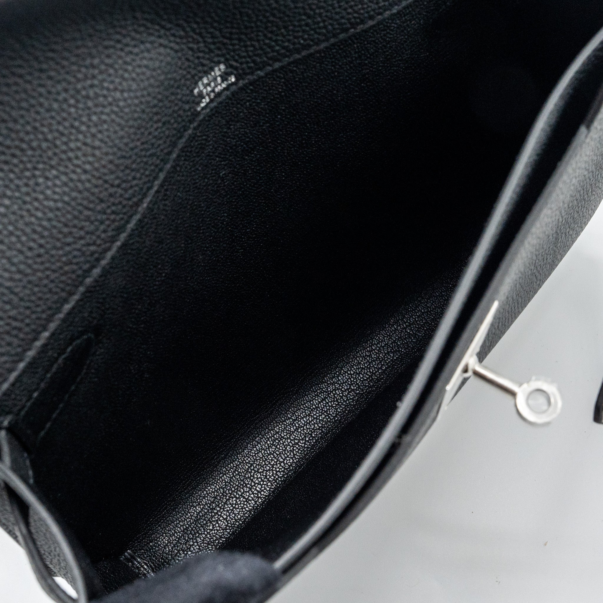 HERMES POCHETTE KELLY DEPECHES 25 TOGO BLACK SHW
