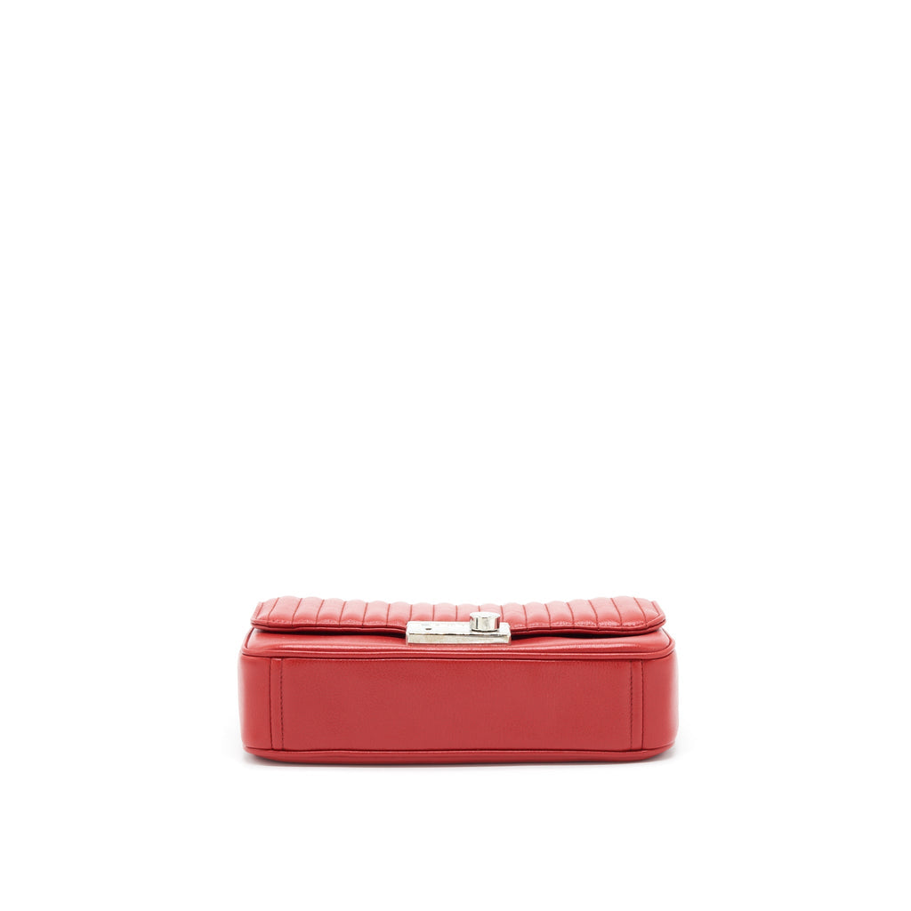 PRADA GLACÉ CROSSBODY BAG CALFSKIN RED SHW