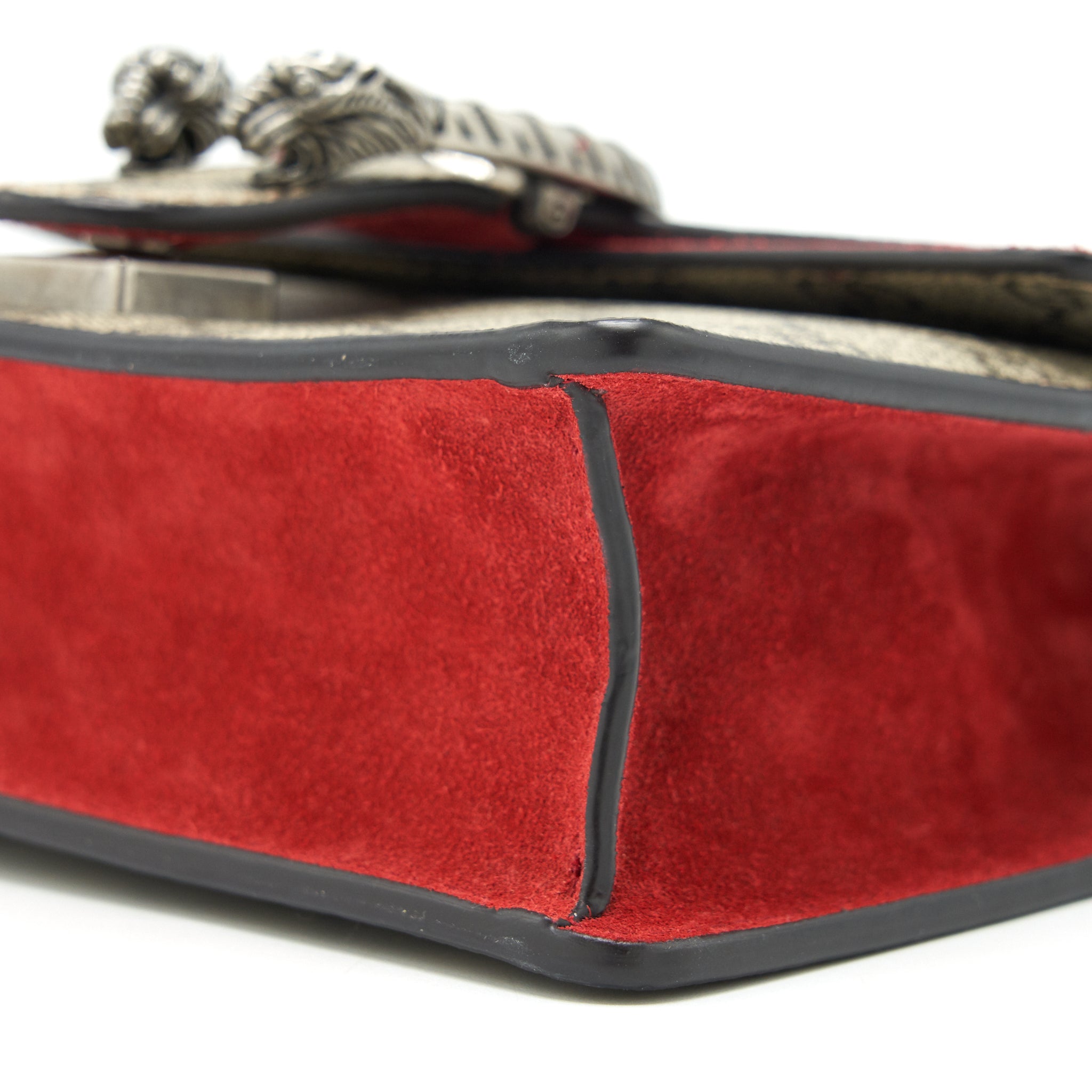 GUCCI MINI DIONYSUS RED SUEDE CROSSBODY BAG