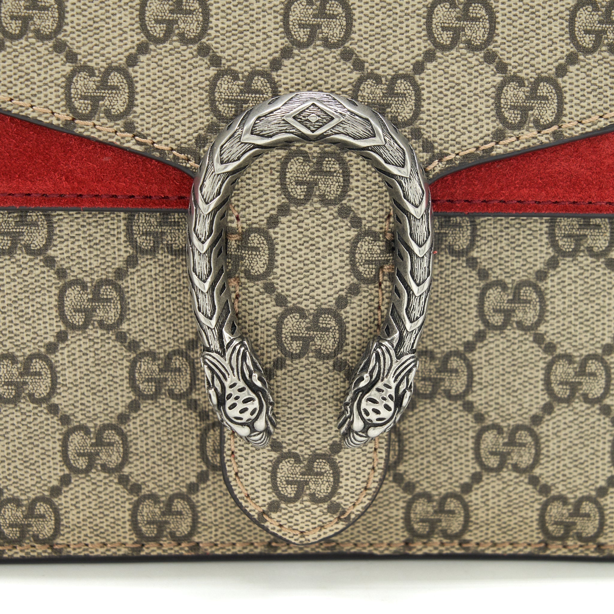 GUCCI MINI DIONYSUS RED SUEDE CROSSBODY BAG