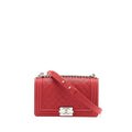 CHANEL MEDIUM BOY BAG CAVIAR RED SHW