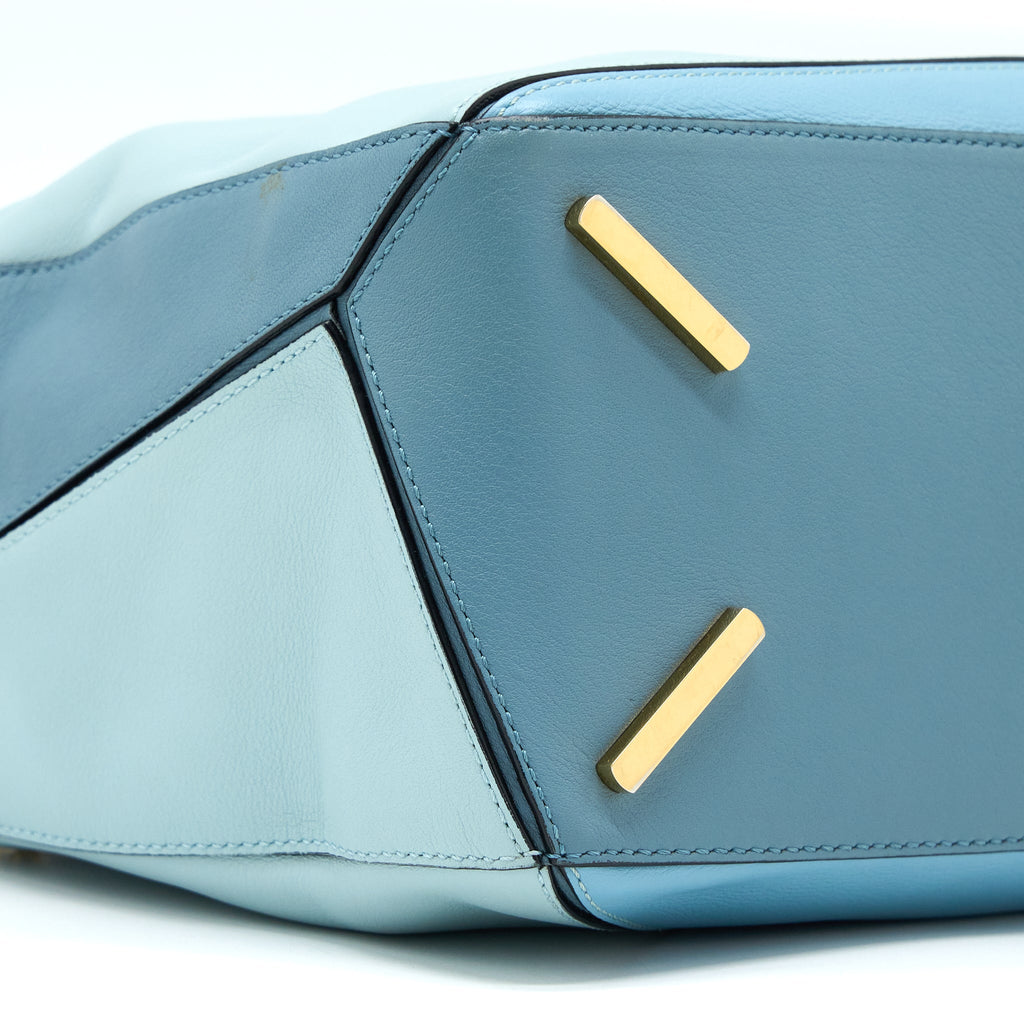 LOEWE PUZZLE BAG CALFSKIN LIGHT BLUE SHW