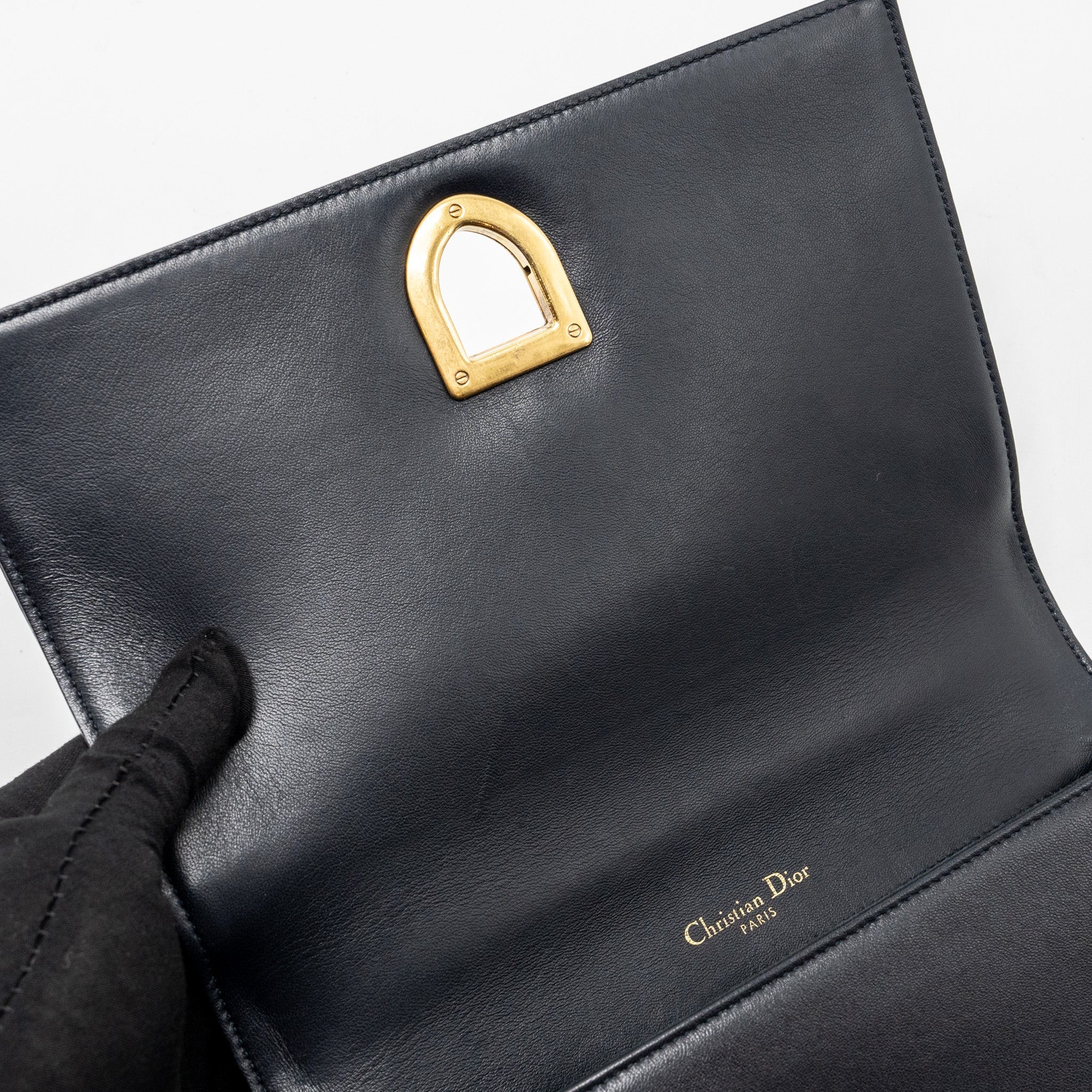 DIOR MEDIUM STUDDED DIORAMA LAMBSKIN BLACK GHW
