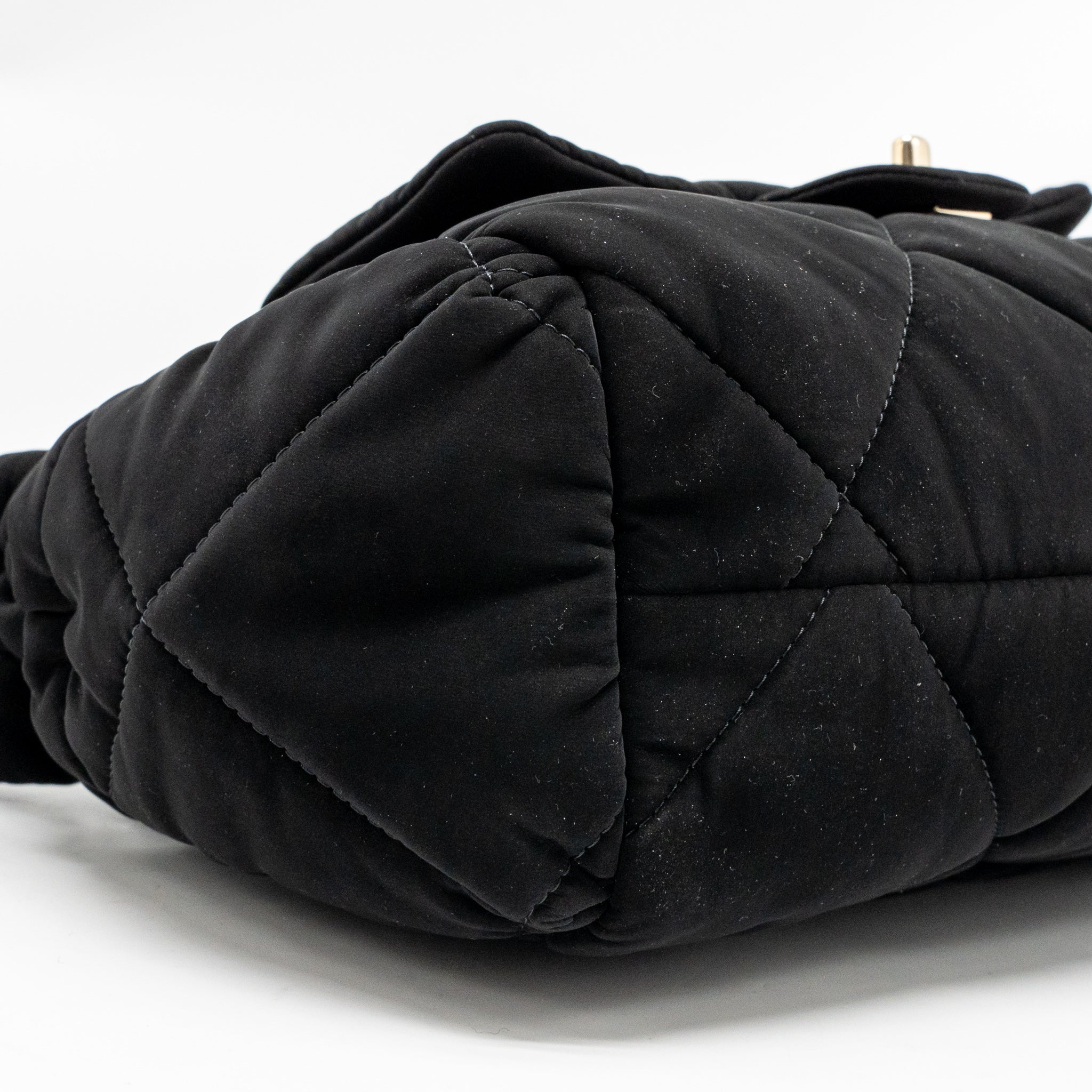 CHANEL 25N SKI SERIES COCONEIGE SHOULDER BAG NYLON BLACK LGHW (MICROCHIP)
