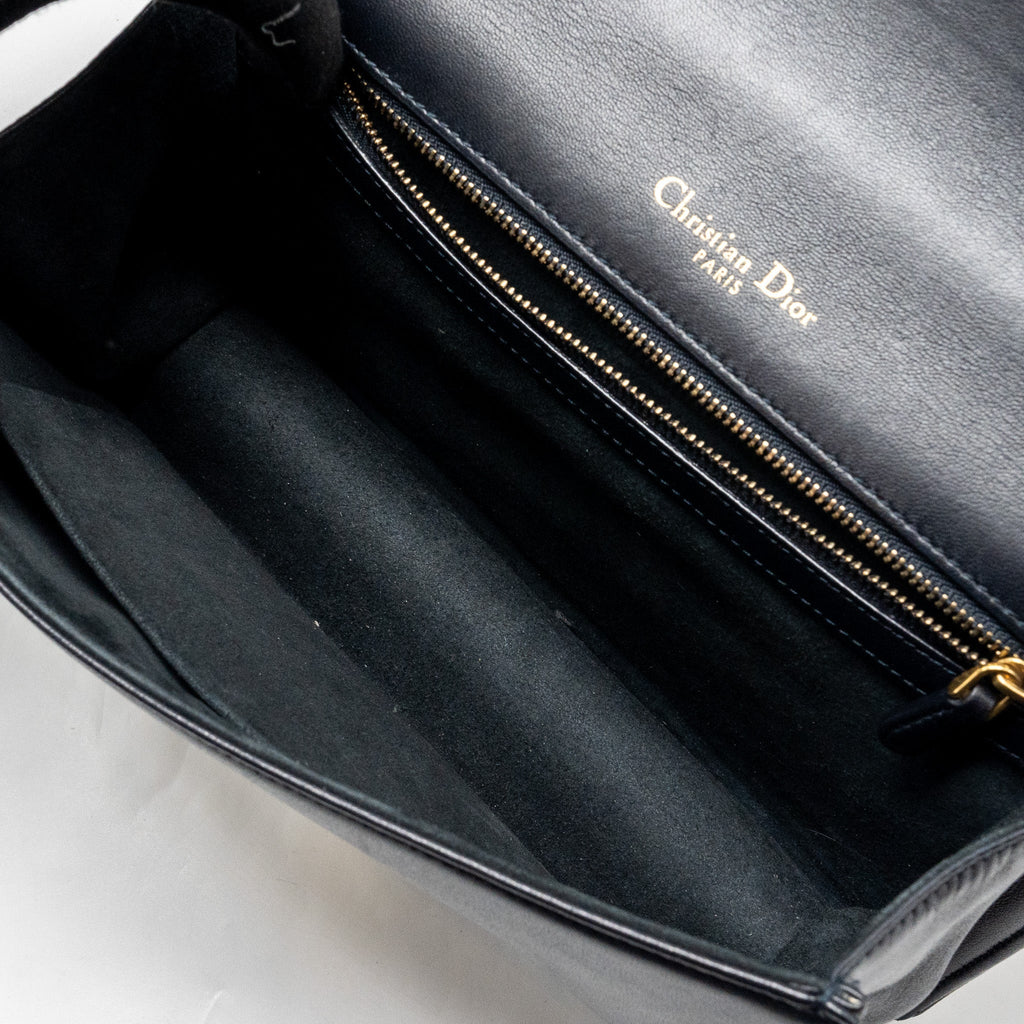 DIOR MEDIUM STUDDED DIORAMA LAMBSKIN BLACK GHW