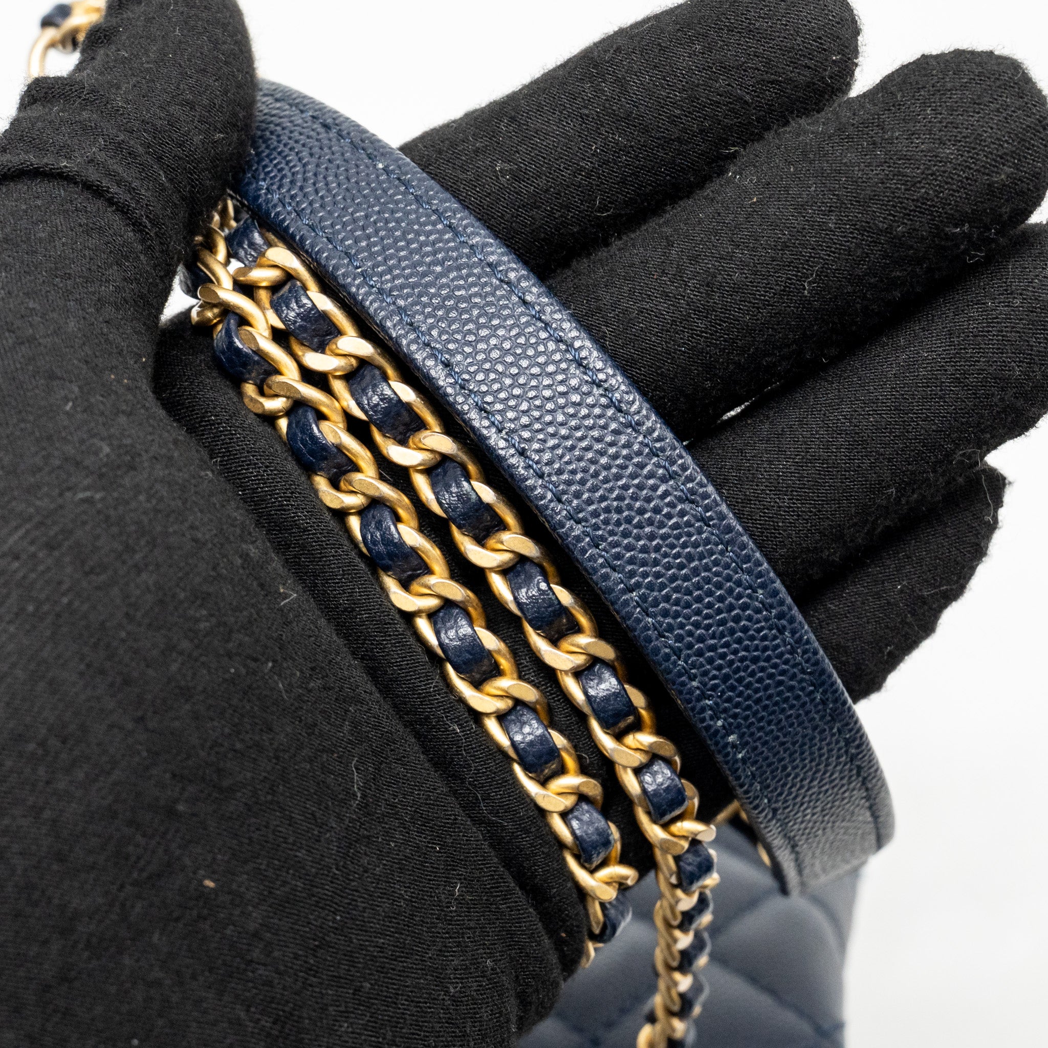 CHANEL SMALL COCO HANDLE CAVIAR NAVY GHW
