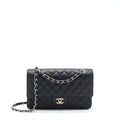 CHANEL MEDIUM CLASSIC FLAP BAG CAVIAR BLACK SHW