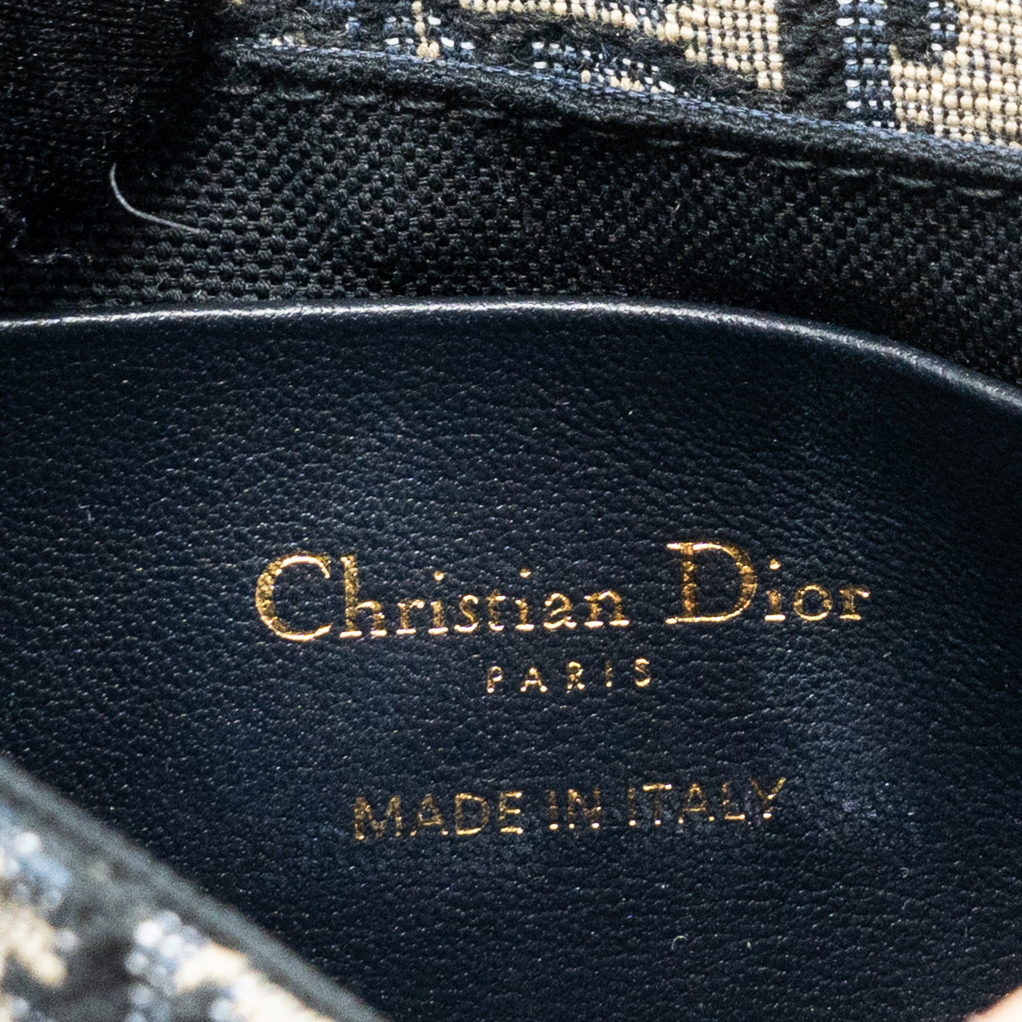 DIOR 30 MONTAIGNE POUCH WITH CHAIN CANVAS BLUE OBLIQUE GHW