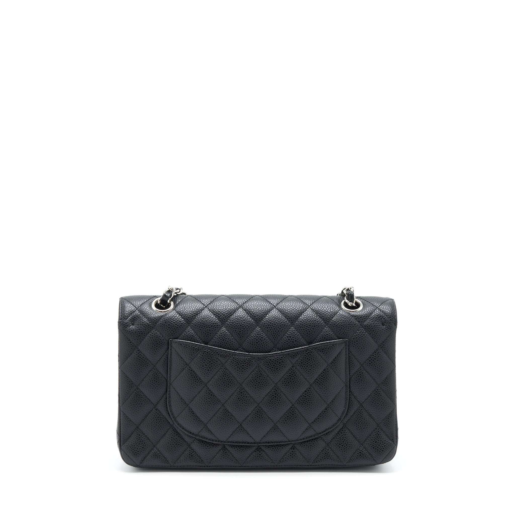 CHANEL MEDIUM CLASSIC FLAP BAG CAVIAR BLACK SHW