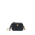CHANEL 22P CAMERA CROSSBODY BAG CAVIAR BLACK GHW(MICROCHIP)