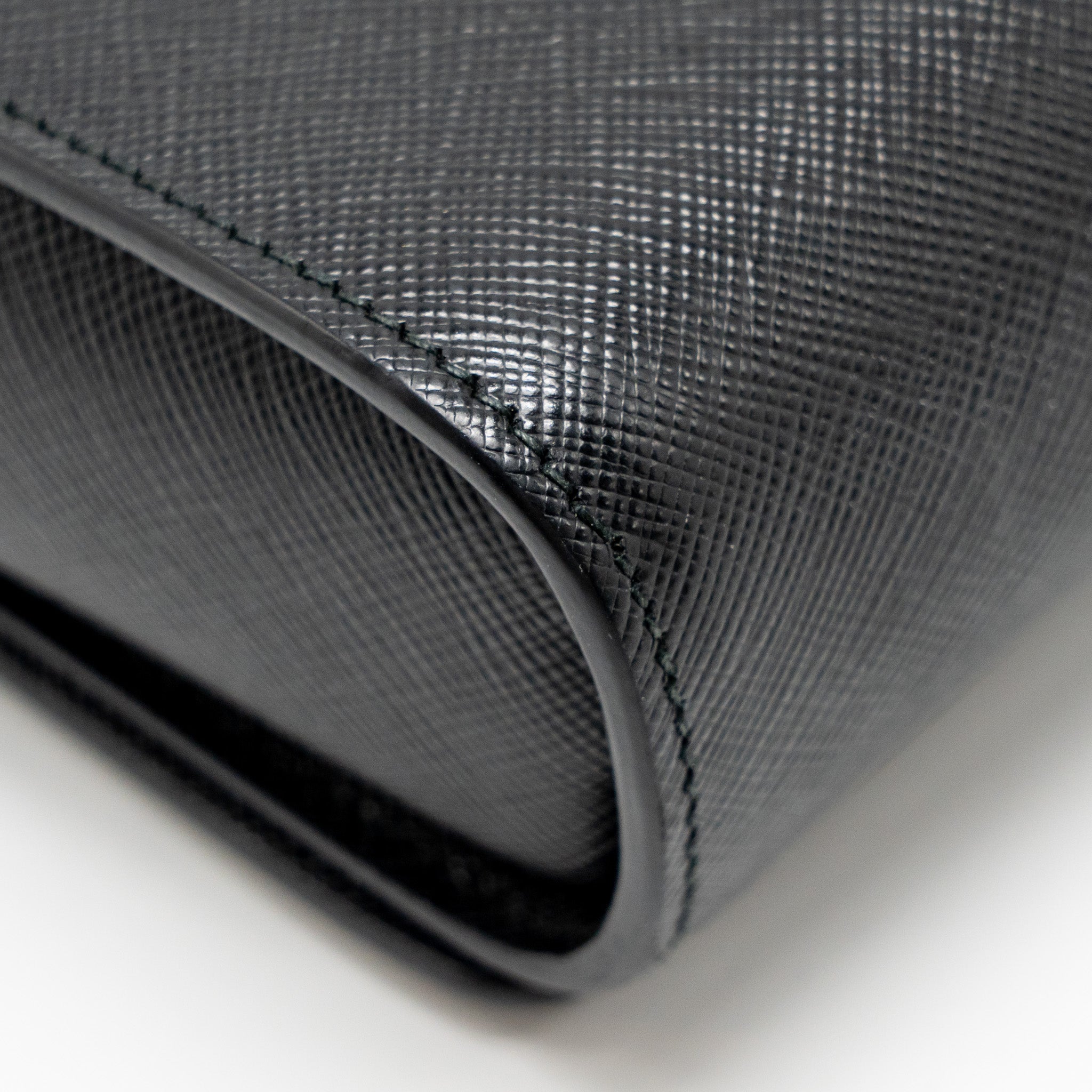 PRADA SAFFIANO CHAIN BAG CALFSKIN BLACK GHW