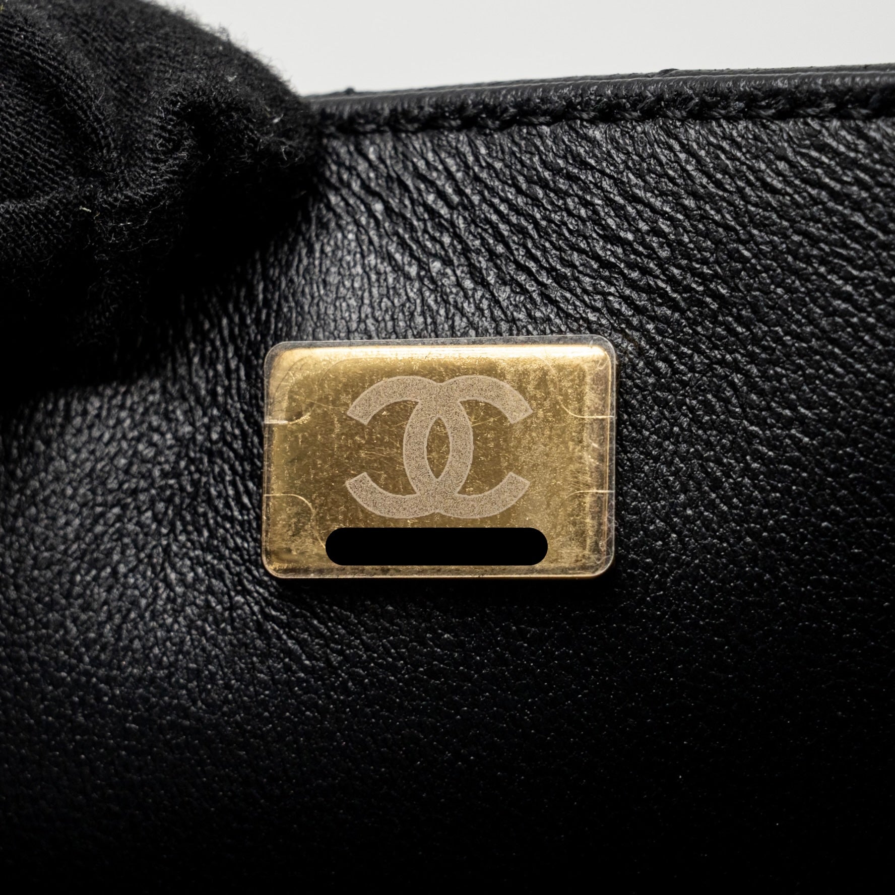 CHANEL 24S CC LOGO TOP HANDLE FLAP BAG WITH CHAIN LAMBSKIN BLACK GHW (MICROCHIP)