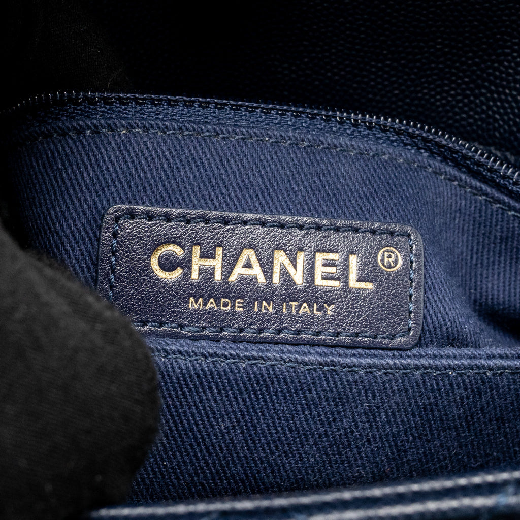 CHANEL SMALL COCO HANDLE CAVIAR NAVY GHW