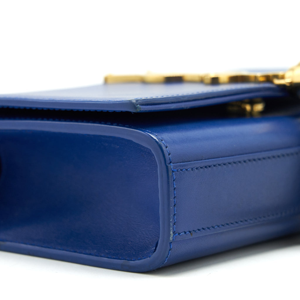 SAINT LAURENT/YSL MINI KATE BAG TASSEL ELECTRIC BLUE GHW