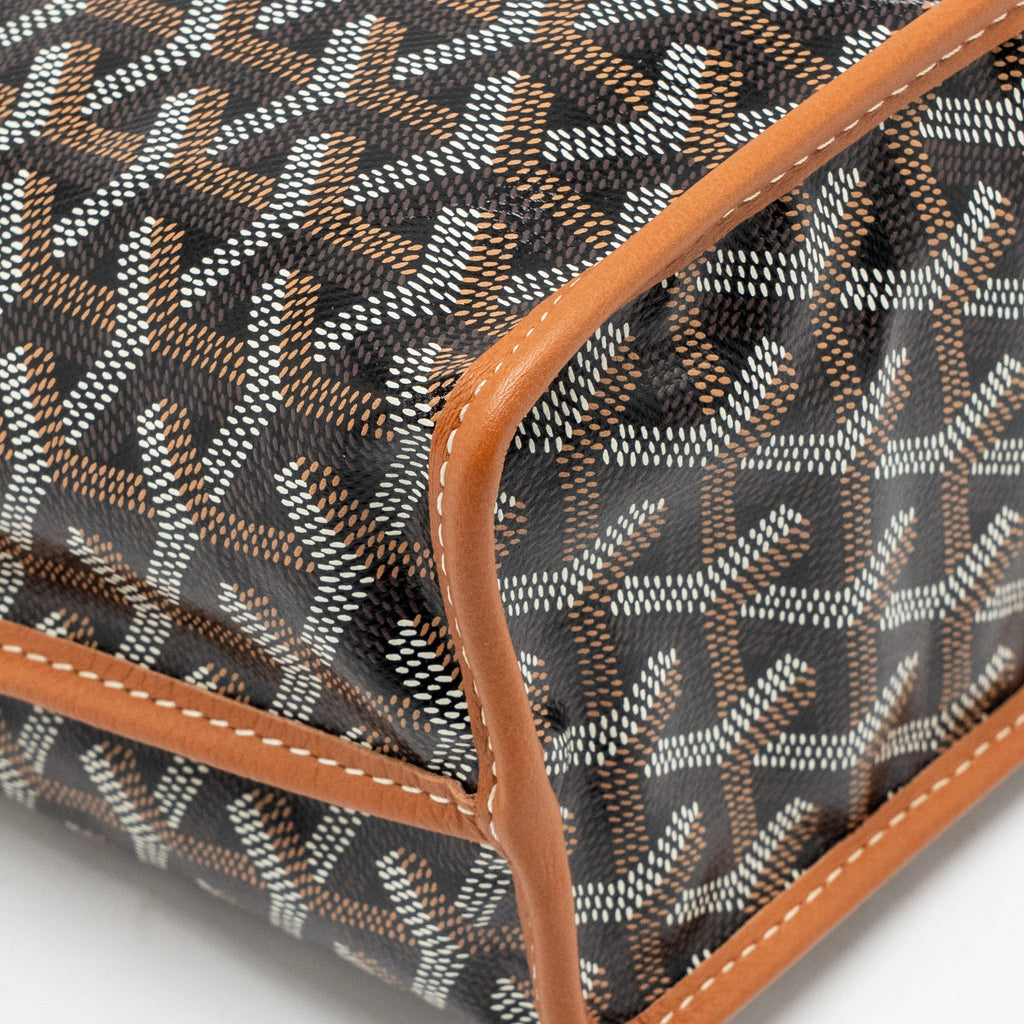 GOYARD MINI ANJOU TOTE GOYARDINE CANVAS/CALFSKIN TAN SHW