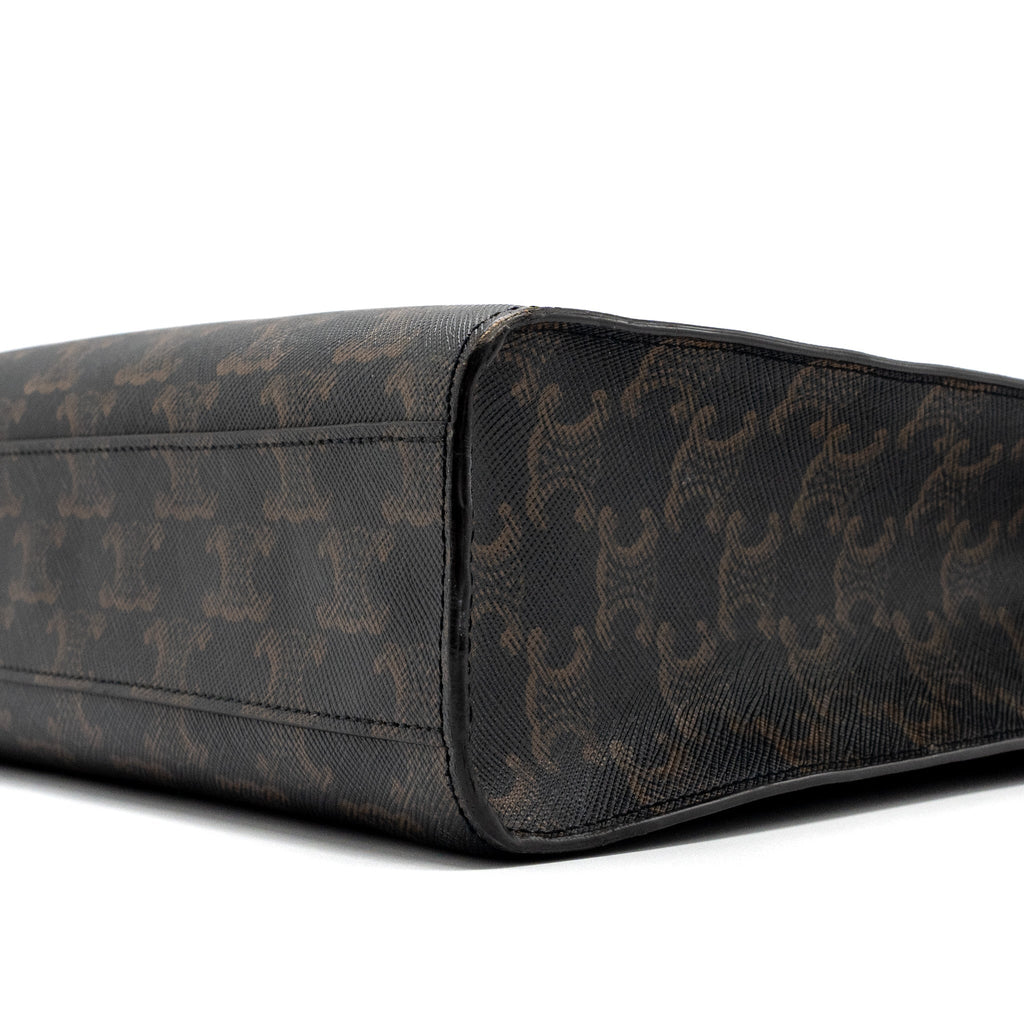 CELINE VERTICAL CABAS TRIOMPHE CANVAS/ LEATHER GHW