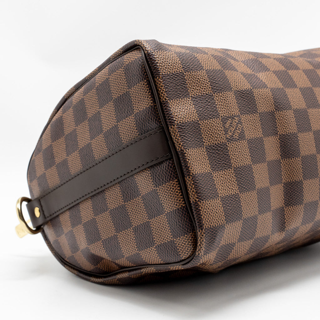 LOUIS VUITTON SPEEDY BANDOULIERE 25 DAMIER EBENE CANVAS GHW