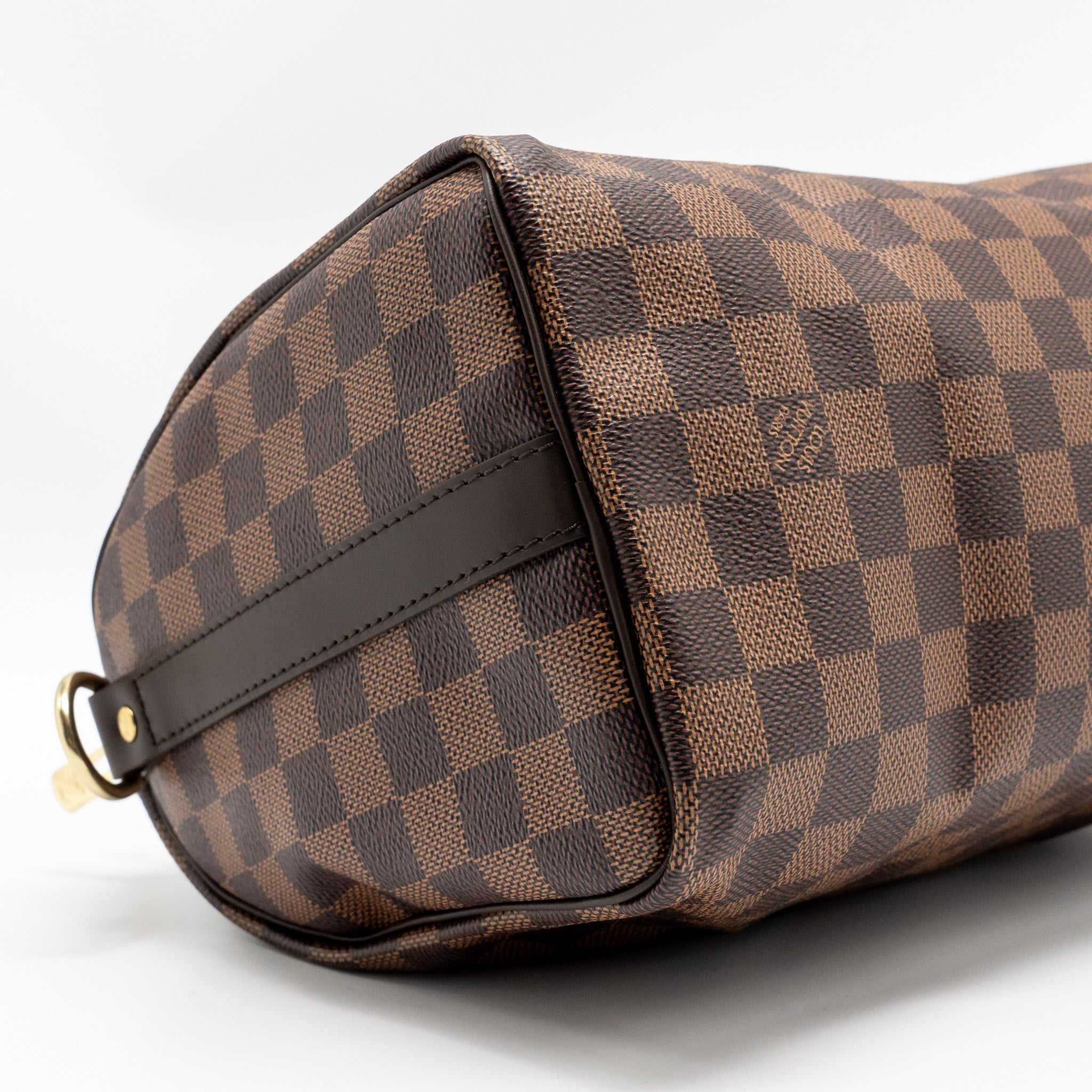 LOUIS VUITTON SPEEDY BANDOULIERE 25 DAMIER EBENE CANVAS GHW