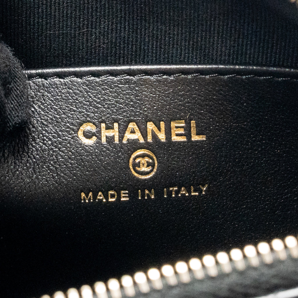 CHANEL 25C CAMERA BAG SHINY LAMBSKIN BLACK LGHW (MICROCHIP)