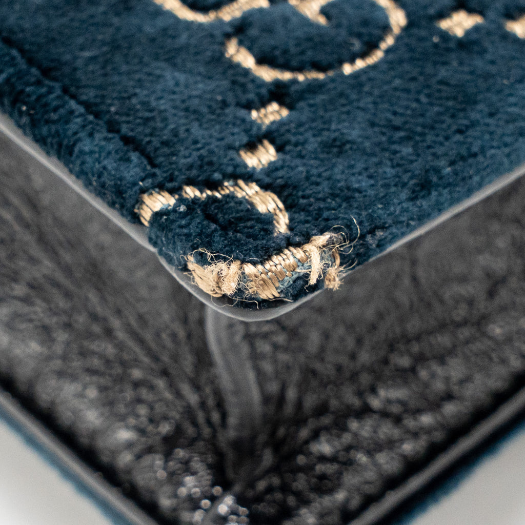 GUCCI DIONYSUS SUPER MINI BAG VELVET DARK BLUE SHW
