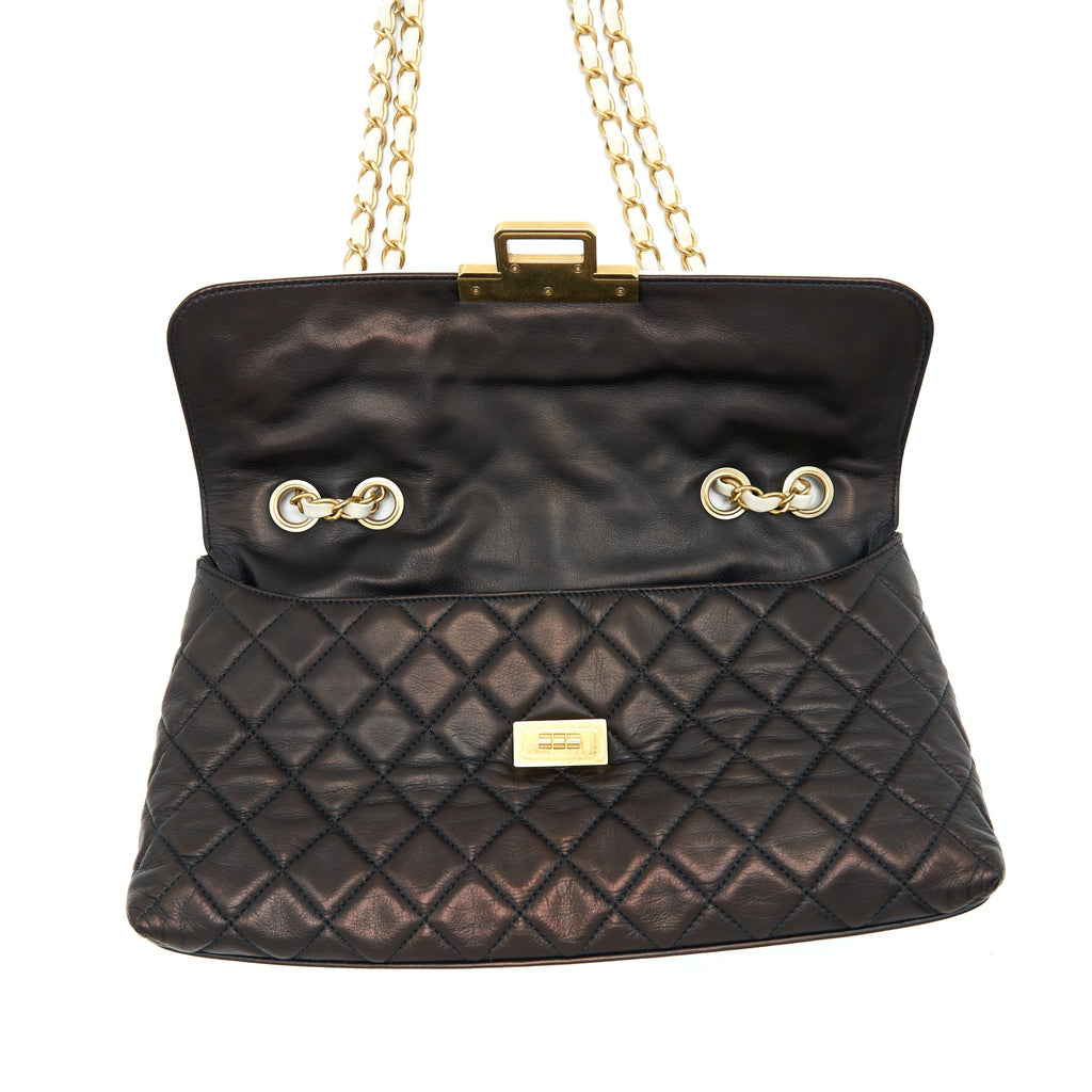 CHANEL VINTAGE SINGLE FLAP BAG LAMBSKIN DARK BROWN GHW
