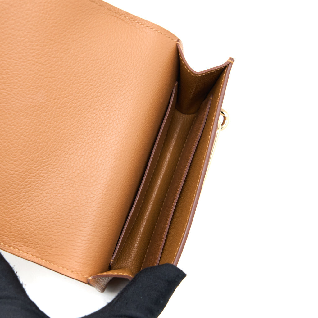 HERMES ROULIS SLIM EVERCOLOR GOLD/VERT FIZZ LGHW