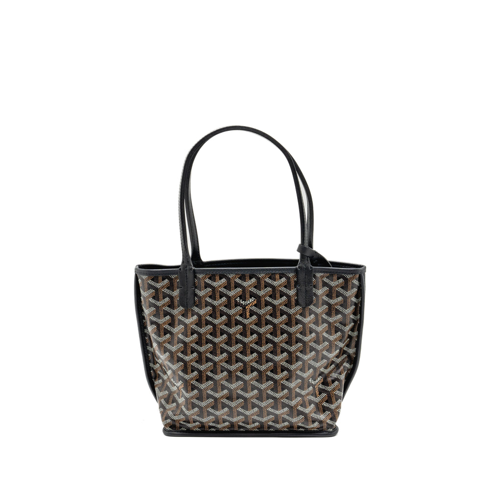 GOYARD MINI ANJOU TOTE GOYARDLINE CANVAS/LEATHER BLACK SHW