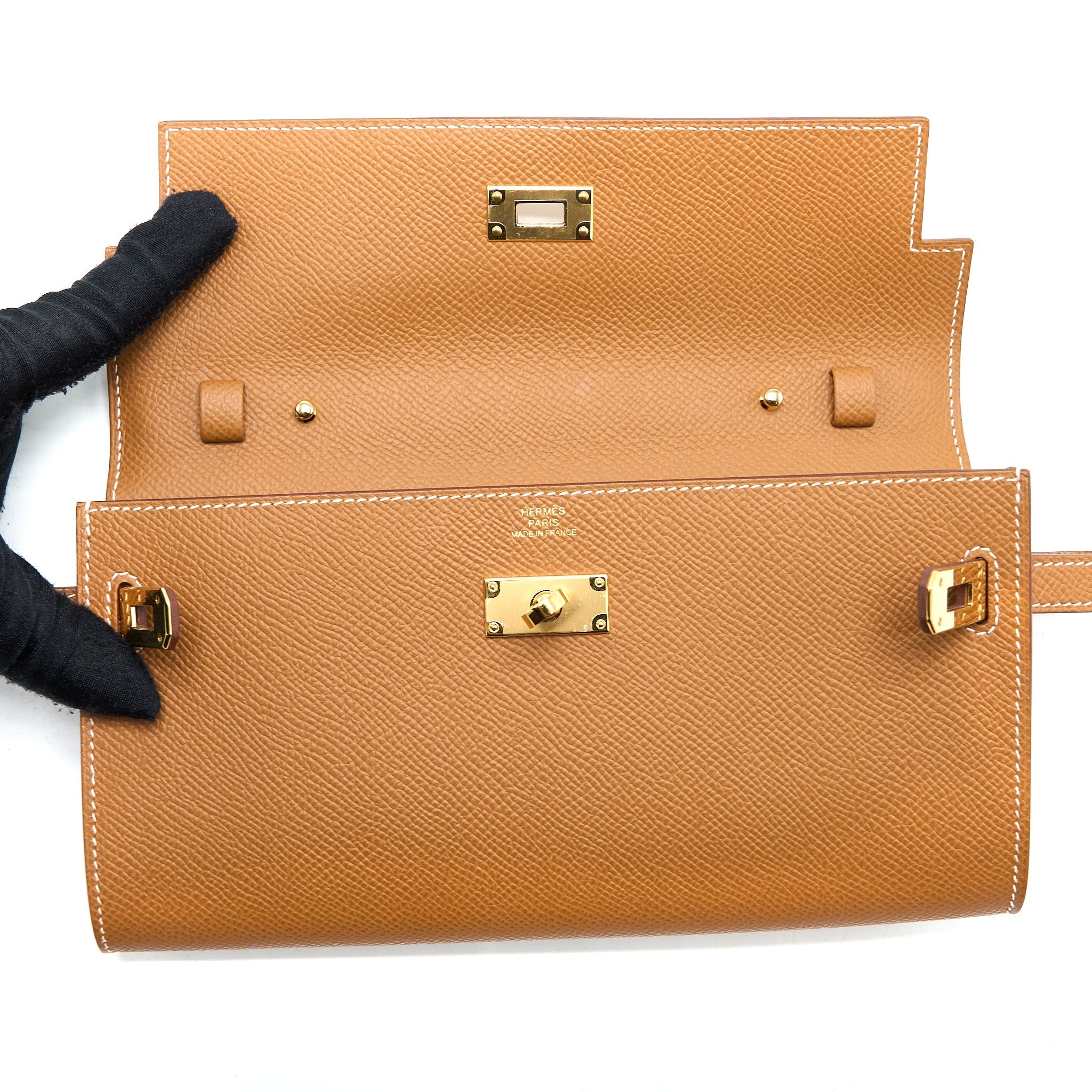 HERMES CLASSIC KELLY TO GO EPSOM GOLD GHW