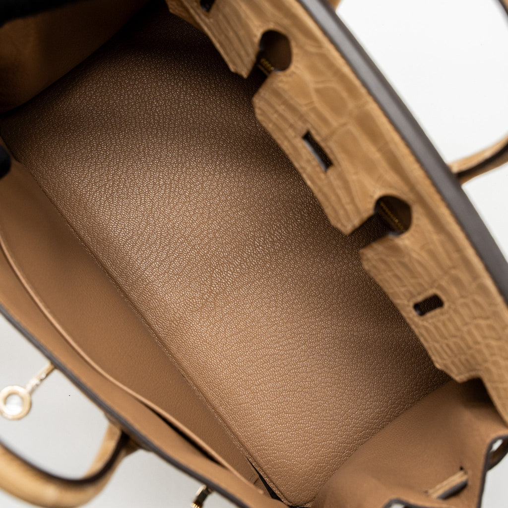 HERMES TOUCH BIRKIN 25 ALLIGATOR MISSISSIPPIENSIS/TOGO CHAI LGHW