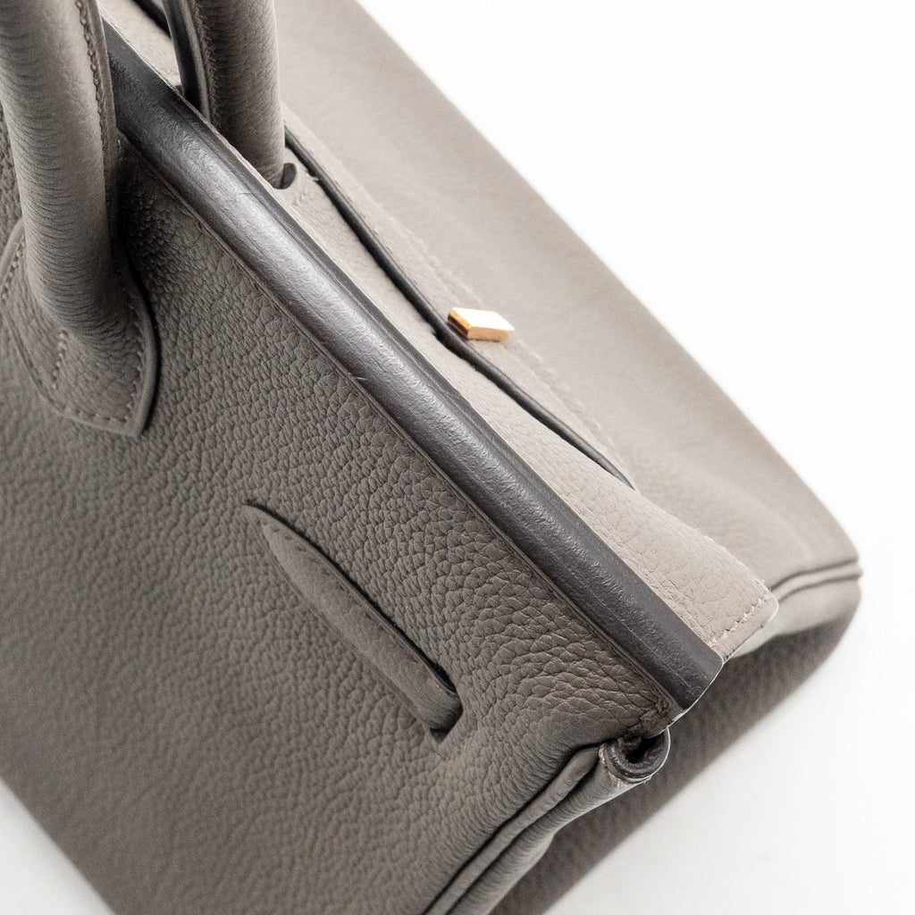 HERMES BIRKIN 30 TOGO 8F GRIS ETAIN RGHW
