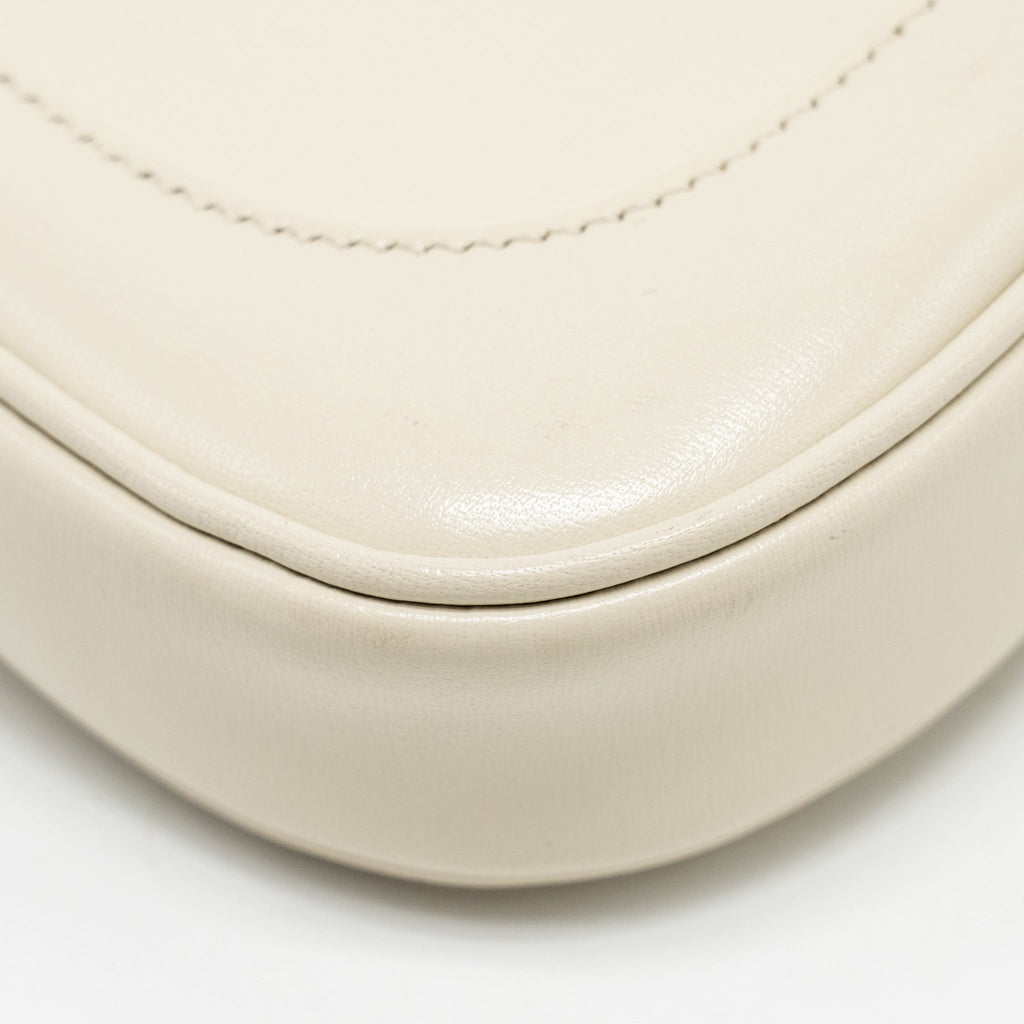 GUCCI JACKIE 1961 MINI SHOULDER BAG CALFSKIN WHITE GHW