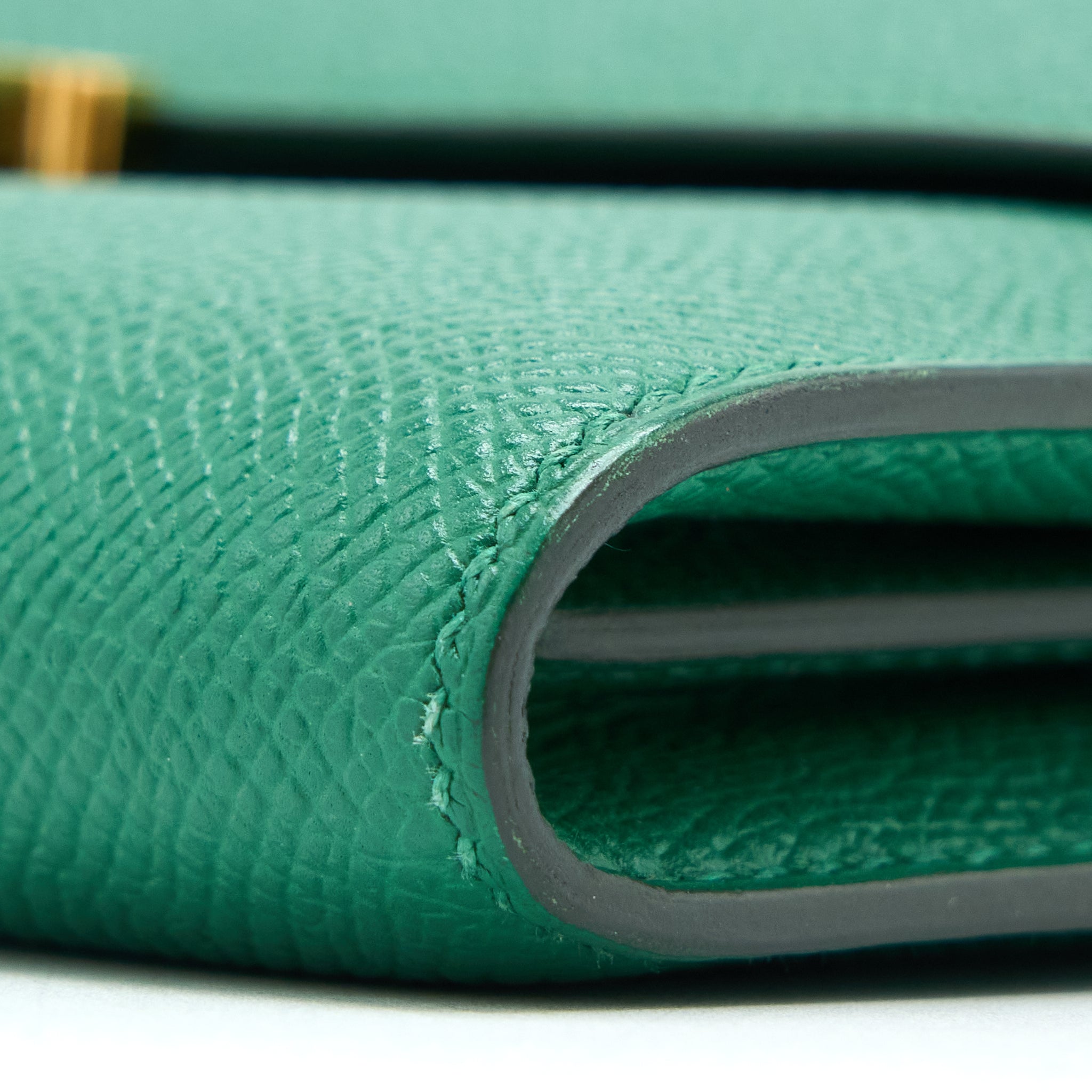 HERMES CONSTANCE LONG WALLET EPSOM GREEN GHW