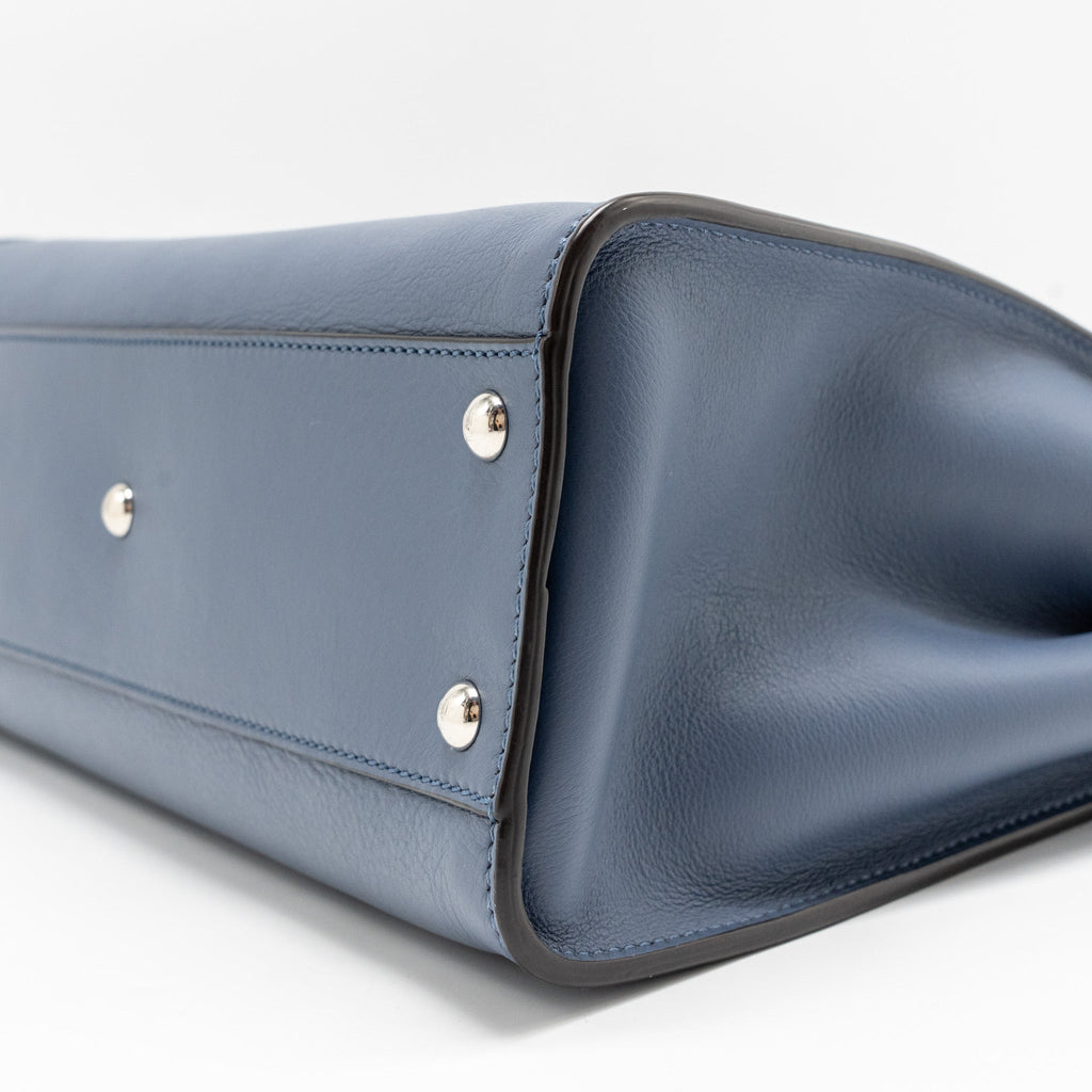 FENDI MEDIUM PEEKABOO CALFSKIN BLUE MULTICOLOUR HARDWARE