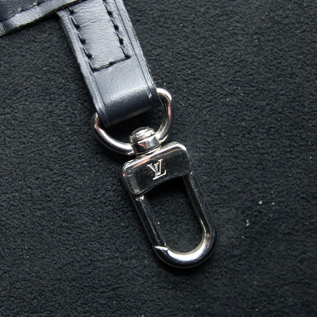 LOUIS VUITTON NEVERFULL MM EPI BLUE DENIM/BLACK SHW