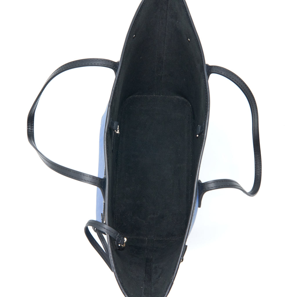 LOUIS VUITTON NEVERFULL MM EPI BLUE DENIM/BLACK SHW