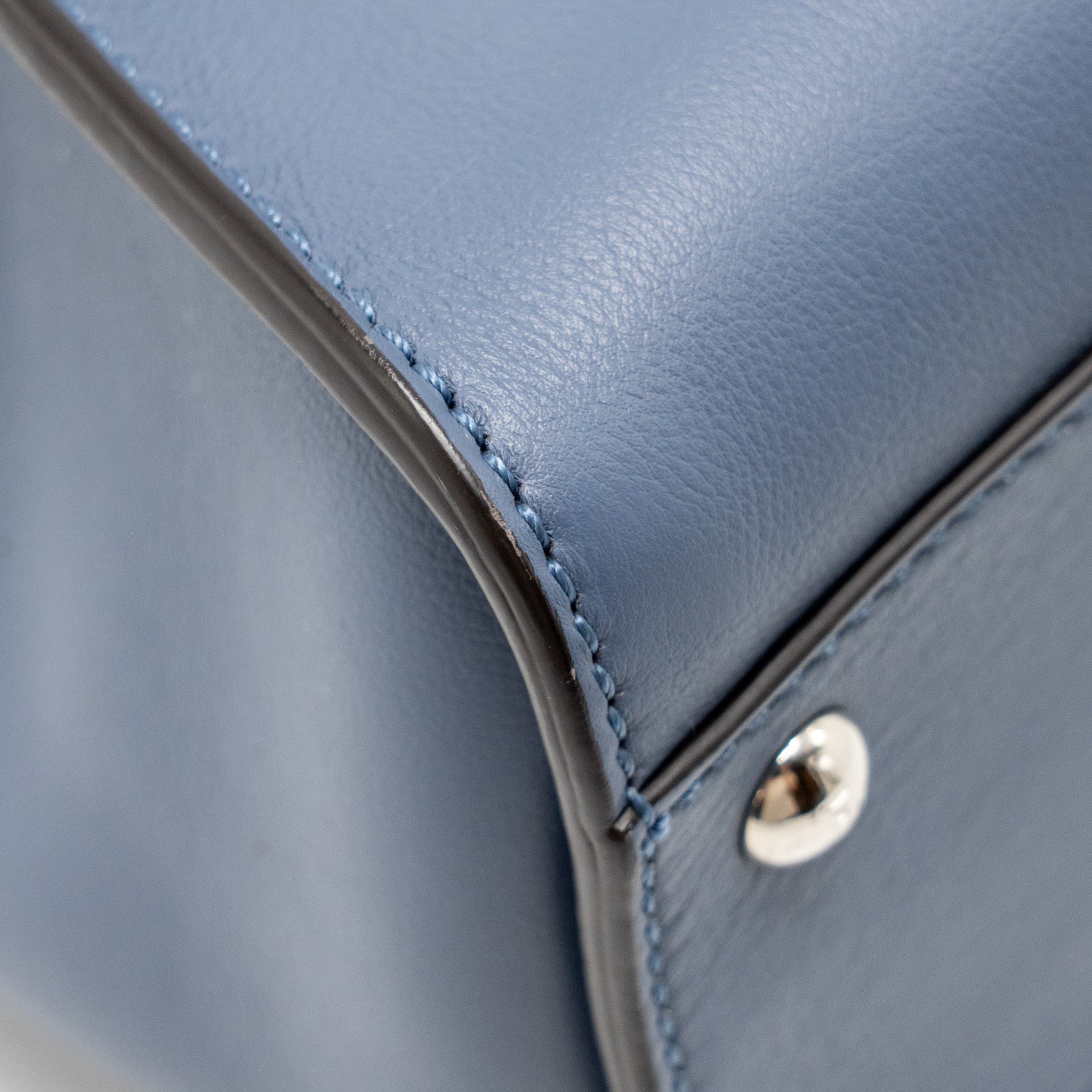 FENDI MEDIUM PEEKABOO CALFSKIN BLUE MULTICOLOUR HARDWARE