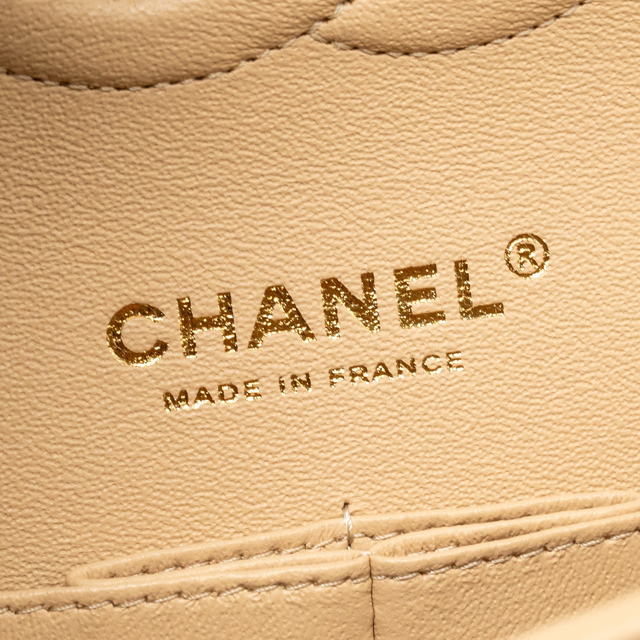 CHANEL MEDIUM CLASSIC DOUBLE FLAP BAG CAVIAR BEIGE LGHW (MICROCHIP)