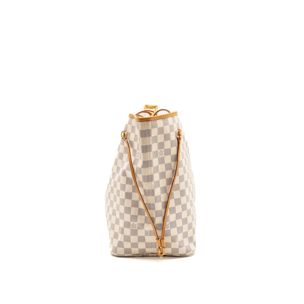 LOUIS VUITTON NEVERFULL GM DAMIER AZUR CANVAS GHW