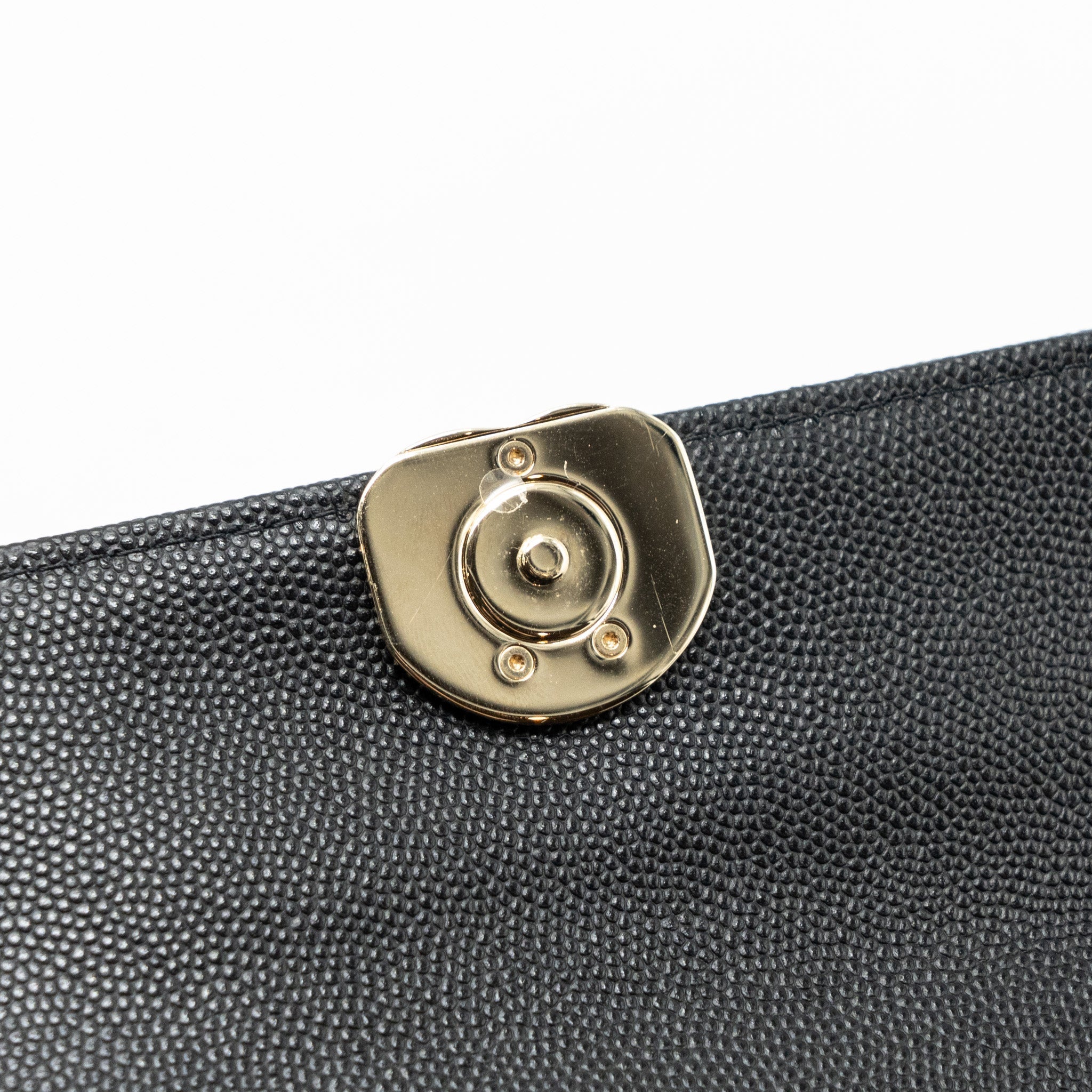 CHANEL 23P TOP HANDLE MINI FLAP BAG CAVIAR BLACK LGHW (MICROCHIP)
