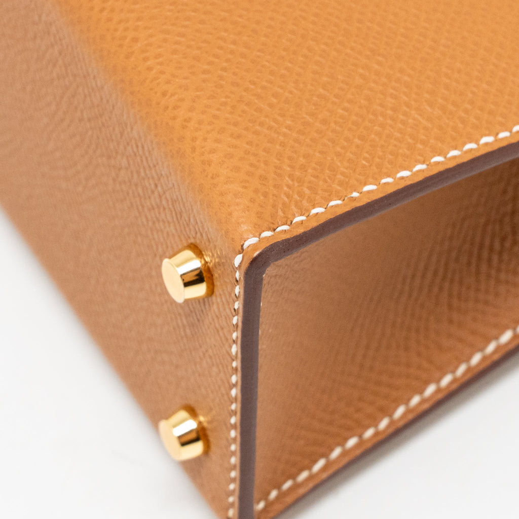 HERMES MINI KELLY II EPSOM GOLD GHW
